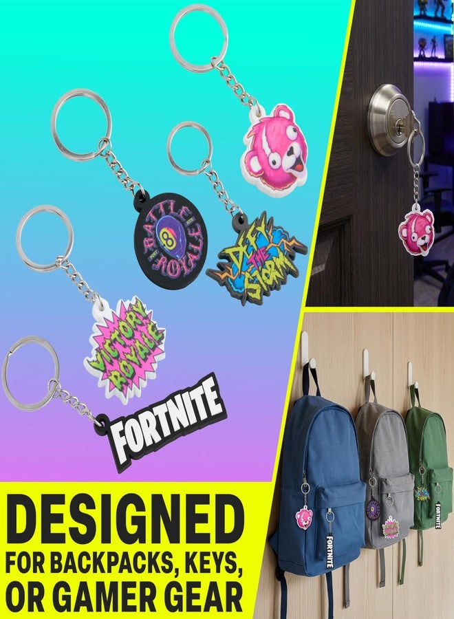 Fortnite Pack of 5 Keychain for Teens, Men, Keychains Accessories for Backpacks, Bags, Collectibles, Cute Key Chain Keyrings Set, Gifts for Gamers - Image 2