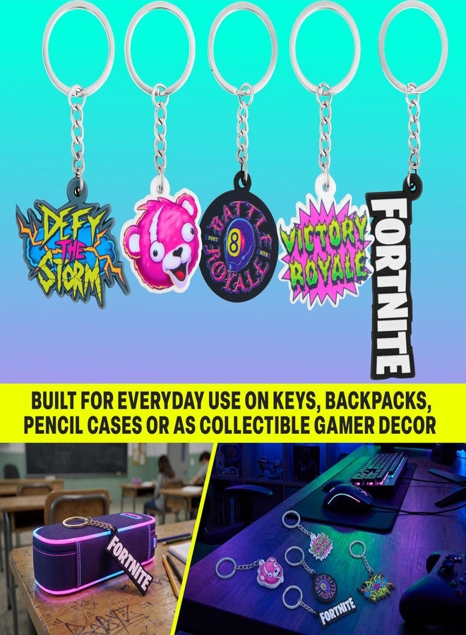 Fortnite Pack of 5 Keychain for Teens, Men, Keychains Accessories for Backpacks, Bags, Collectibles, Cute Key Chain Keyrings Set, Gifts for Gamers - Image 4