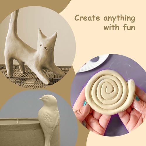 Gachwala Soft Mould Air Dry Clay 500gm(Pack of 2-250gm Each) | Smooth & Malleable Clay for Sculpting, Modelling & Craft | Easy-to-Use Moulding Clay for Lippan Art & DIY Projects - Image 4