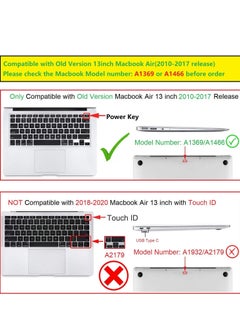 Generic Rubberized Hard Matte Cover Case for MacBook Air 13.3in Models A1369 and A1466  - Image 2