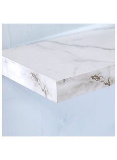 DANUBE HOME Allano Floating Shelf Wooden Wall Mounted Shelf Display Invisible Metal Bracket Shelves For Decorations In Living Room Laundry Room Bed Room L 100 x W 23.5 x H 4.3 cm Grey Marble  - Image 5