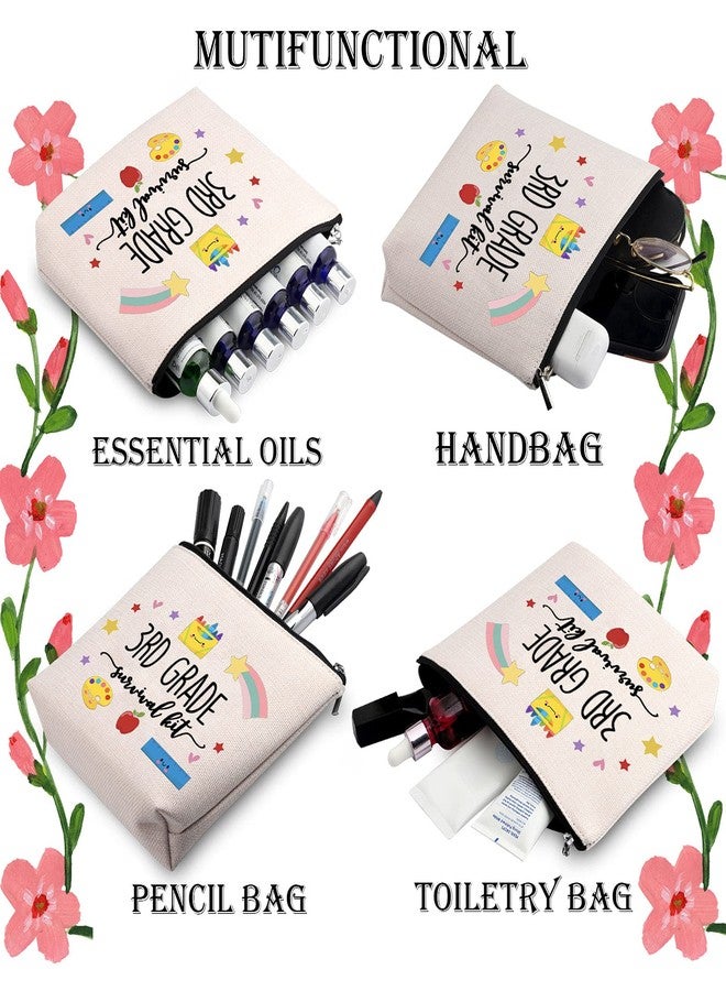 هدية للمعلمين للصف الثالث الابتدائي، هدية العودة إلى المدرسة، حقيبة أدوات النجاة للصف الثالث الابتدائي، حقيبة مكياج بسحاب (مجموعة أدوات النجاة للصف الثالث الابتدائي) - Image 4