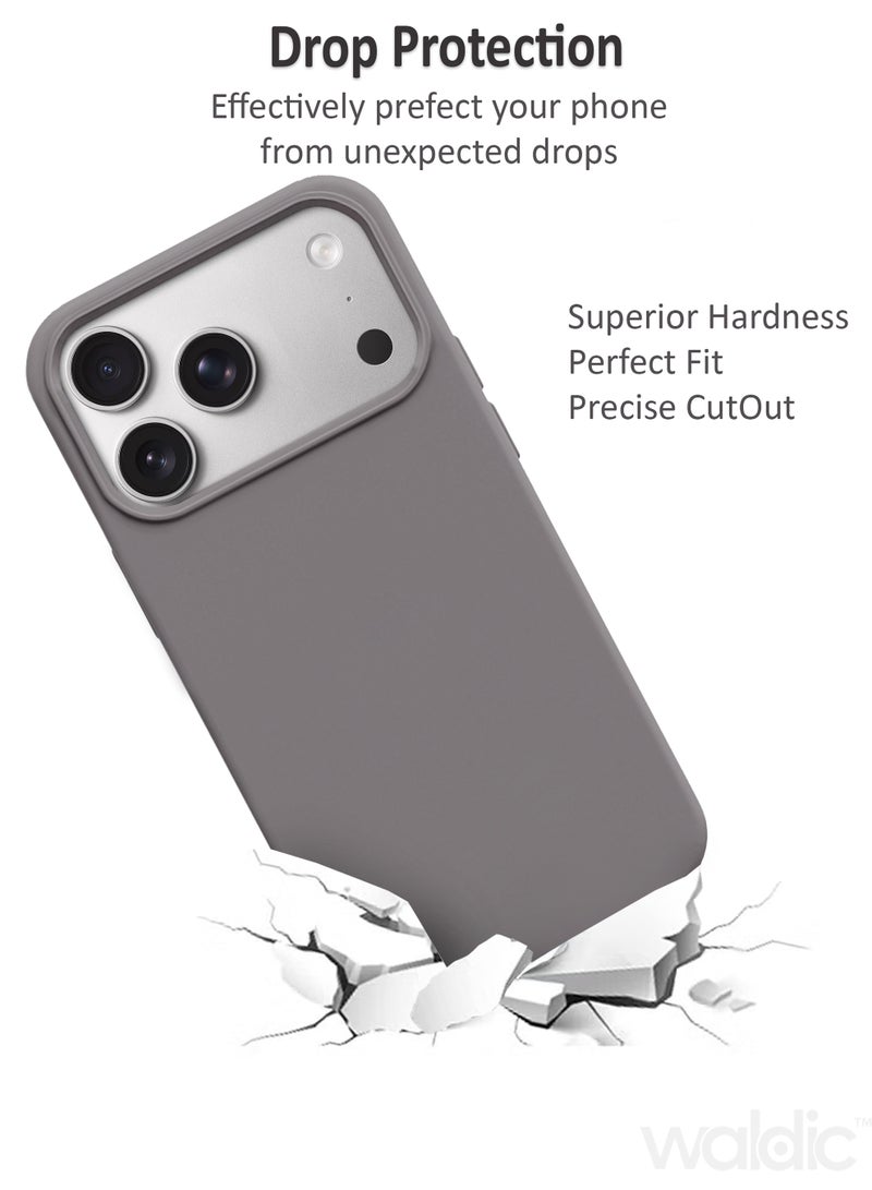 Waldic Apple iPhone 17 Pro Max Silicone Case Cover | Silicone Case Cover Designed for Apple iPhone 17 Pro Max | Apple iPhone 17 Pro Max Case Camera and Drop Protection Thin Protective Back Cover Case for Apple iPhone 17 Pro Max - Stone - Image 3