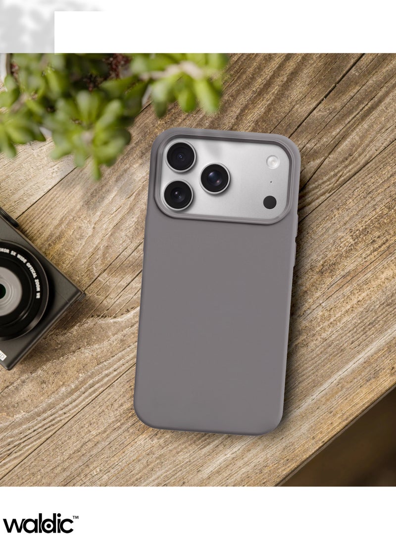 Waldic Apple iPhone 17 Pro Max Silicone Case Cover | Silicone Case Cover Designed for Apple iPhone 17 Pro Max | Apple iPhone 17 Pro Max Case Camera and Drop Protection Thin Protective Back Cover Case for Apple iPhone 17 Pro Max - Stone - Image 5