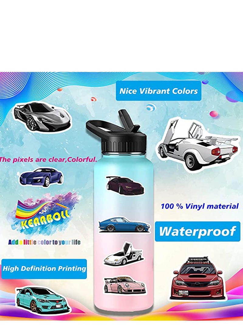 KASTWAVE Sport Car Racing Stickers, 100Pcs JDM Sports Car Stickers Durable Racing Graffiti Decals for Laptop Computer Guitar Skateboard Water Bottles Phone Motorcycle Vinyl Stickers for Teens Adults - Image 3