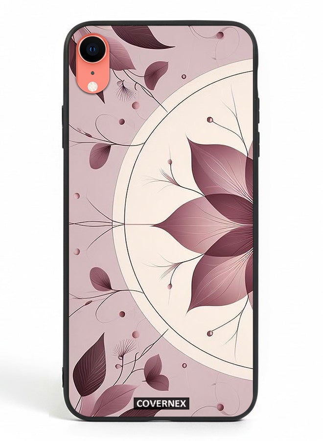 Covernex Apple iPhone XR Protective Case Cover Printed Featuring Abstract Lotus Leaf - Image 2