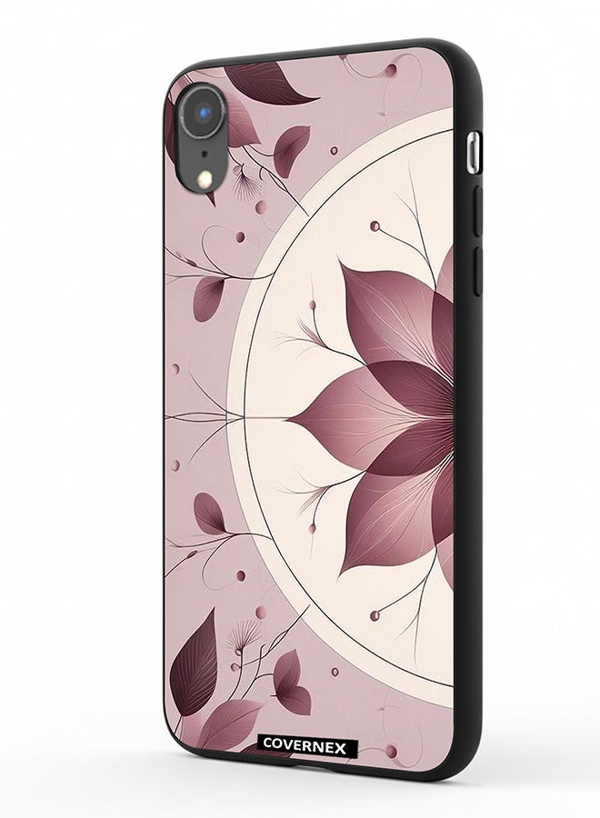 Covernex Apple iPhone XR Protective Case Cover Printed Featuring Abstract Lotus Leaf - Image 1