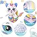 DRAWMYTOY Coloring Plush Toy with 12 Washable Markers for Little Girls Doodle Dolls Arts and Crafts Soft DIY Washable Doodle Stuffed Animal Toy for Kids Ages 46 Birthday Fish Cat - Image 4