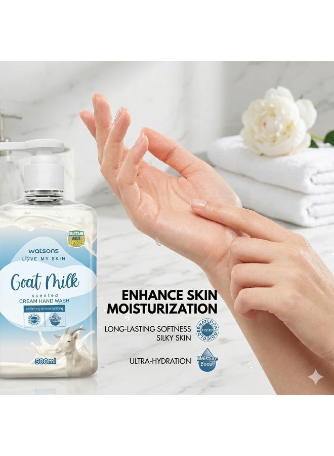 Watsons Goat Milk Scented Cream Hand Wash 500ml - Image 2