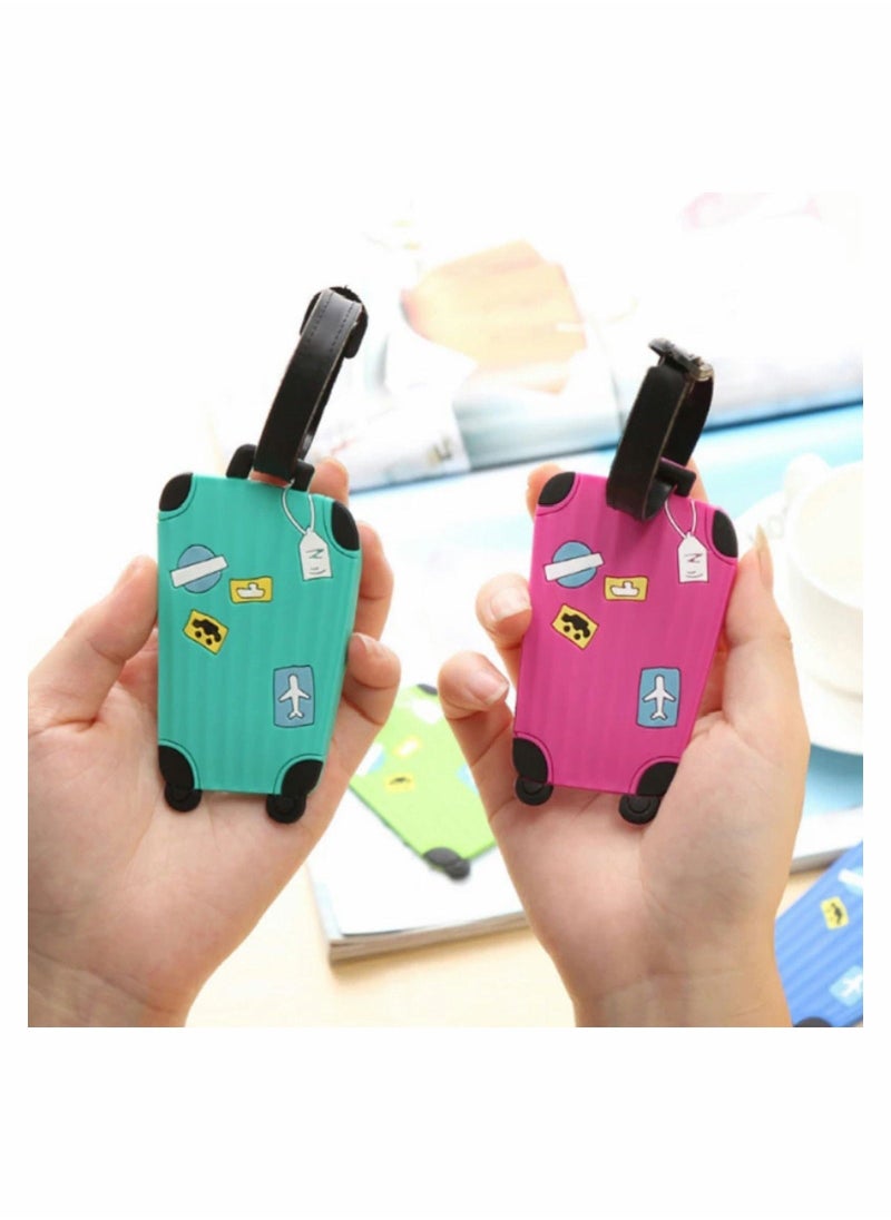 10 Pack Luggage Tags Flexible PVC ID Labels, Colorful Secure Travel Suitcase Bag Baggage Tag Labels for Cabin Bags Carry On Luggage and Suitcases - Image 5
