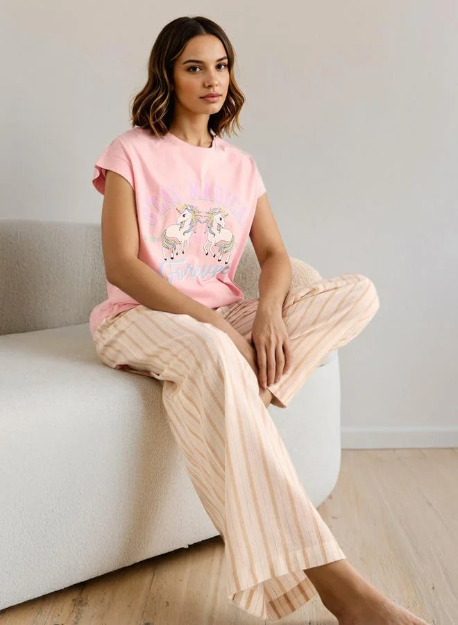 Splash FAV Printed Top with Extended Sleeves