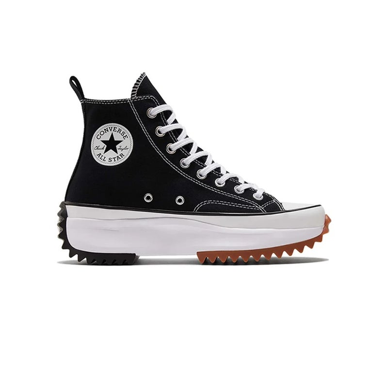 Converse Run Star Hike High-Top Canvas Sneakers - Black & White Platform Sole for Men & Women - Image 4
