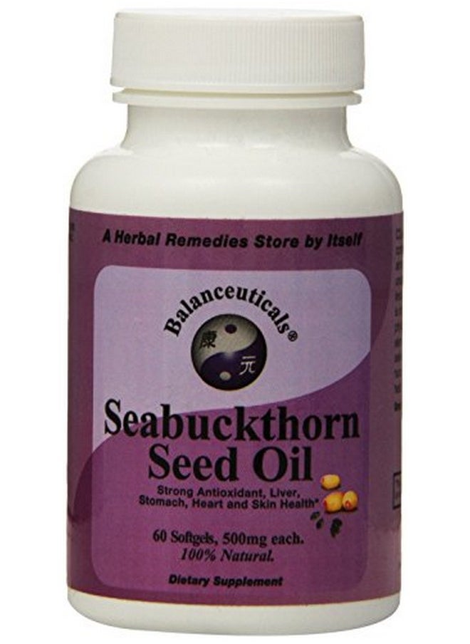 Balanceuticals - Seabuckthorn Seed Oil 500 Mg Dietary Supplement Softgels 60Count Bottle - Image 1