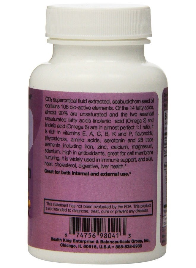Balanceuticals - Seabuckthorn Seed Oil 500 Mg Dietary Supplement Softgels 60Count Bottle - Image 1