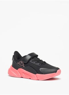 Kappa Girls' Textured Sports Shoes with Hook and Loop Closure  - Image 1
