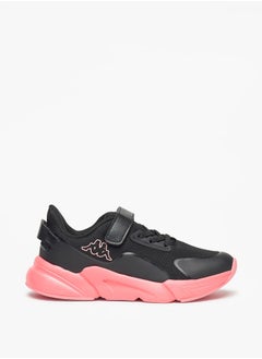 Kappa Girls' Textured Sports Shoes with Hook and Loop Closure  - Image 3