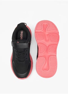 Kappa Girls' Textured Sports Shoes with Hook and Loop Closure  - Image 4