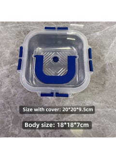 Generic Factory Sold Stainless Steel Preservation Box Household Sealed Storage Portable Picnic Fruit Meal Box Lunch Box Refrigerator Storage Box-Specifications:[blue Handle] Sealed Crisper Box  - Image 1