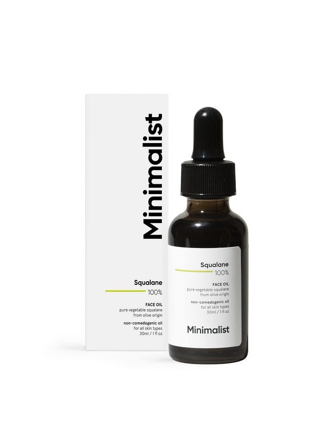 MINIMALIST Minimalist Squalane 100% (Plant Derived) Face Oil for Moisturization | Improves Skin Hydration & Reduces Fine Lines | Restores Suppleness, Firmness & Elasticity of Skin | 1 Fl Oz / 30 ml  - Image 1