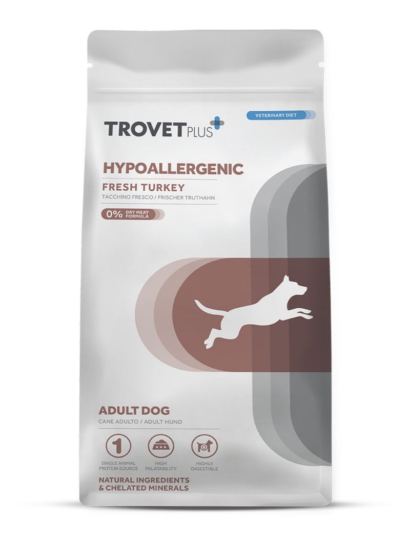 Trovet Trovet Plus Adult Dog Hypoallergenic Turkey Veterinary Diets 3kg - Image 1