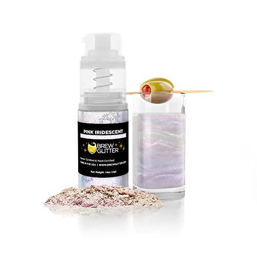 Bakell Brew Glitter Edible Drink Glitter Pump 1x 4g for Cocktails, Beer, & Beverages (Iridescent Pink) - Image 1