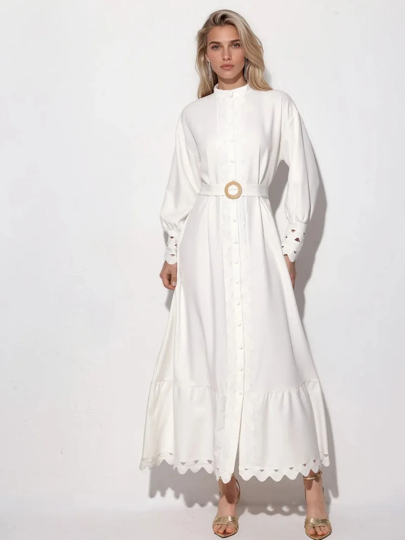 Jennyfer Belted A-line Maxi Dress