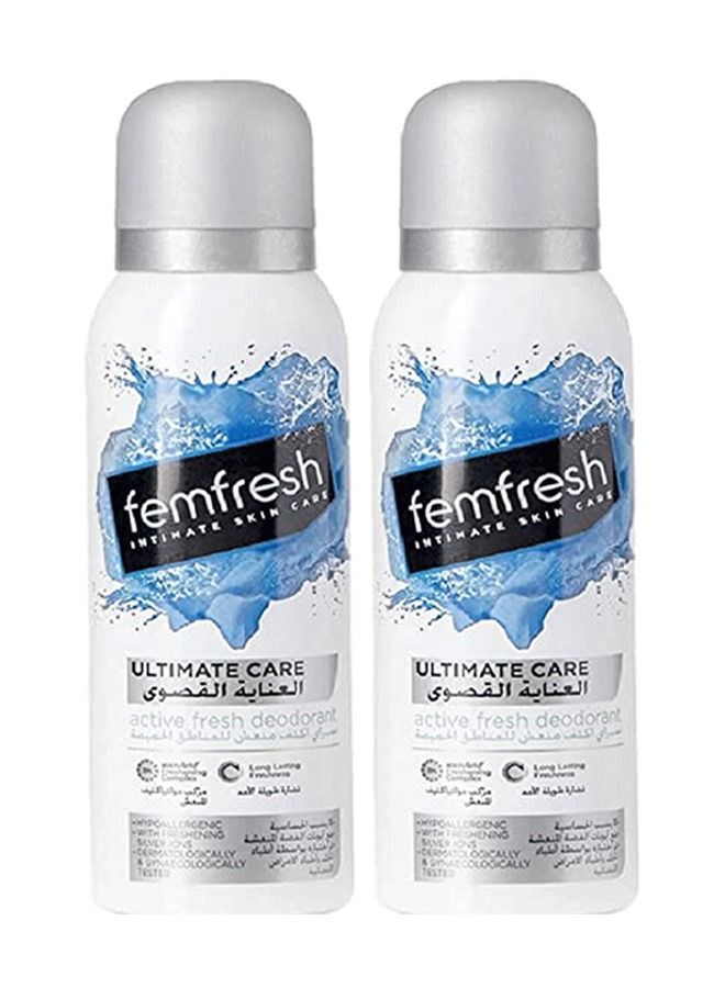 فيم فريش سبراي مزيل العرق أكتيف فريش للجسم من ألتيميت كير - 125 مل عبوة من قطعتين - Image 1