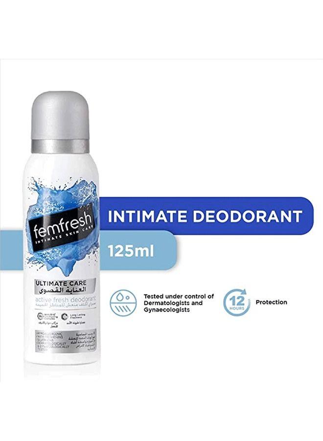 فيم فريش سبراي مزيل العرق أكتيف فريش للجسم من ألتيميت كير - 125 مل عبوة من قطعتين - Image 2