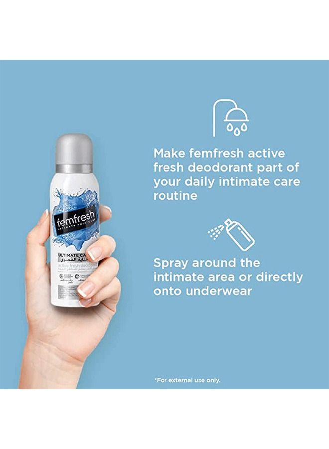 فيم فريش سبراي مزيل العرق أكتيف فريش للجسم من ألتيميت كير - 125 مل عبوة من قطعتين - Image 3