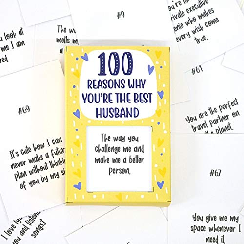 Oye Happy - 100 Reasons You're The Best Hubby Premium Quality Mug and Cards Combo - Best Gift Combo for Husband on Birthday/Anniversary/Valentine's Day (Ceramic) (Microwavable) (330 ml) - Image 5