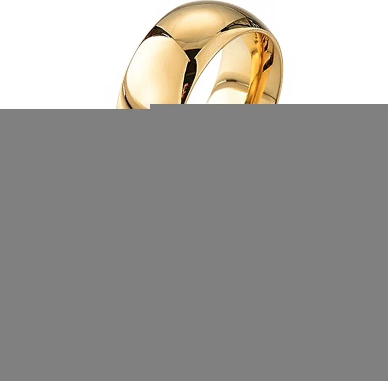 شافين Yellow Ipc Plated Women's Men's Steel Ring DC46