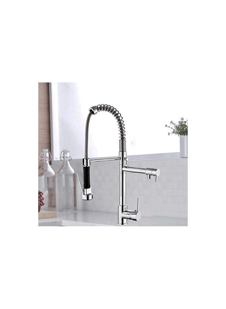 HESANIT Kitchen Faucet Deck Mounted Mixer With Pull Out Sprayer - 6800-1C - Image 4