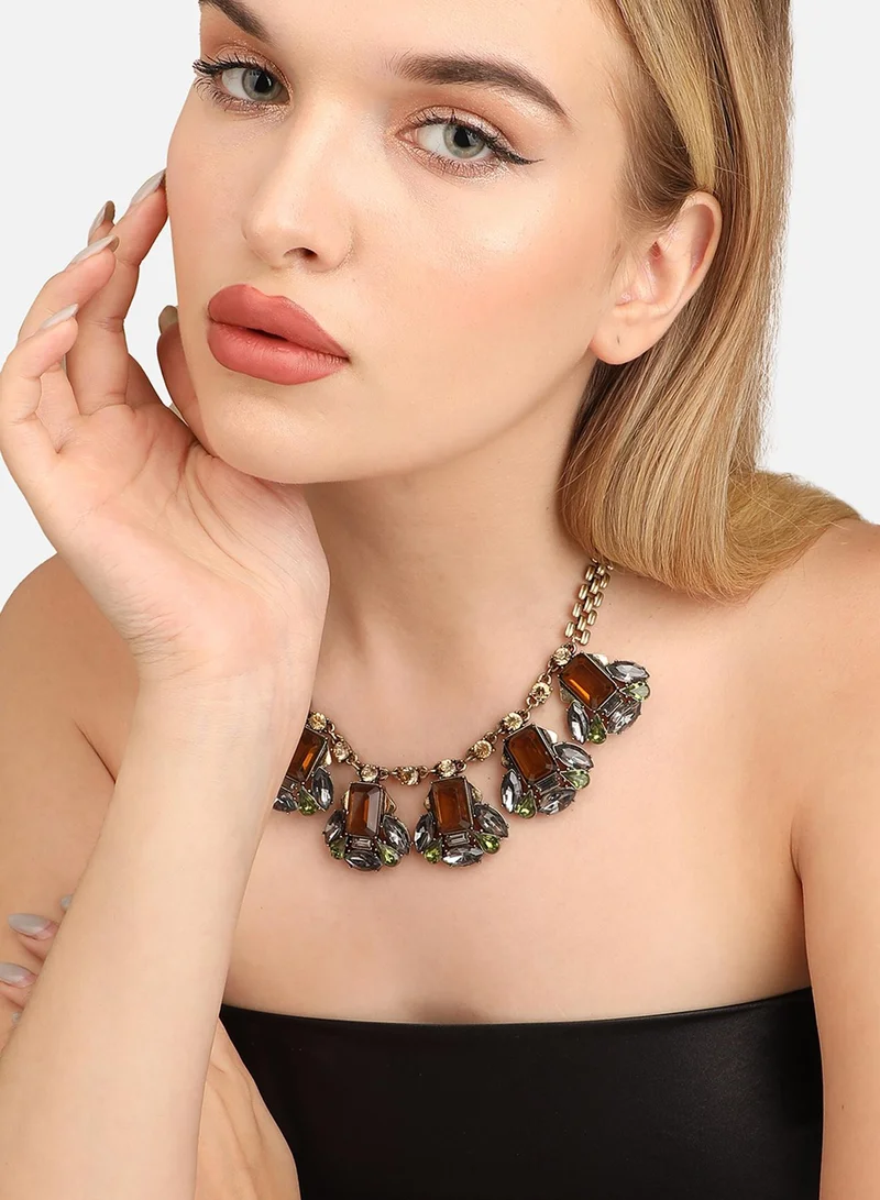 SOHI Designer Statement Stone Artificial Necklace Jewellery