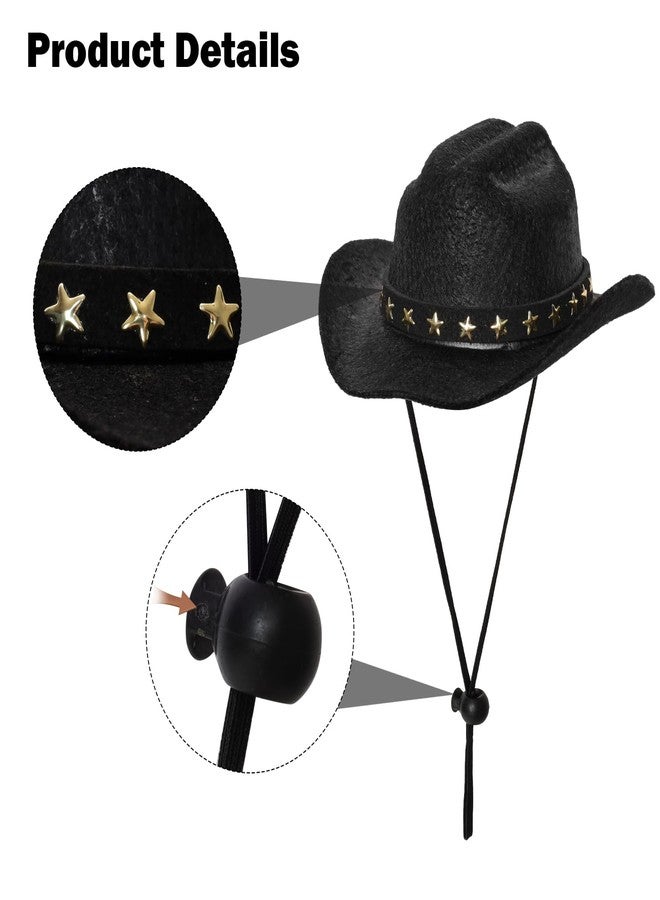 Fumwase Pet Cowboy Costume Halloween Costumes for Dogs Cat Cowboy Hats with Bandana Scarf Costume Accessories Dog Cat (Black hat + Red, Large) - Image 5