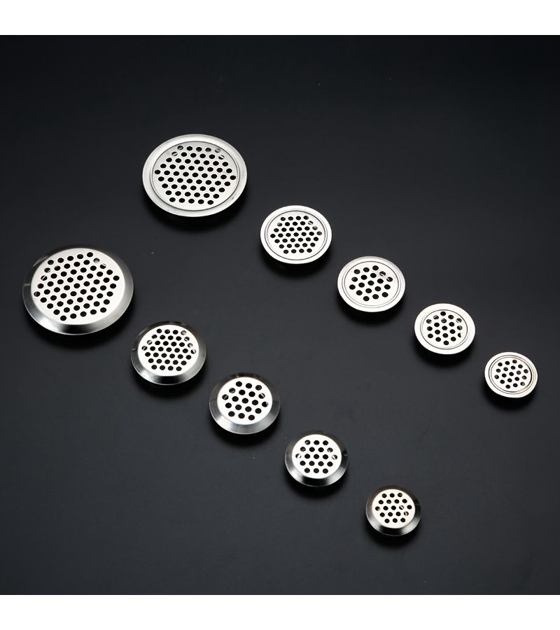 Flat 19mm Stainless Steel Round Ventilation Mesh Covers for Wardrobes 2pcs - Image 1