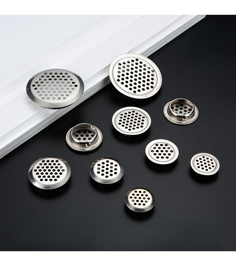 Flat 19mm Stainless Steel Round Ventilation Mesh Covers for Wardrobes 2pcs - Image 5