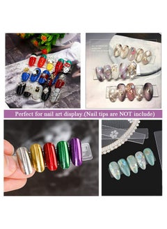 EBANKU EBANKU Acrylic Nail Display Stand Set, 50Pcs Acrylic Nails Holder Stand with 10M Double Sided Tape for Nails Walls, Magnetic Nail Practice Stand Manicure Tools  - Image 4