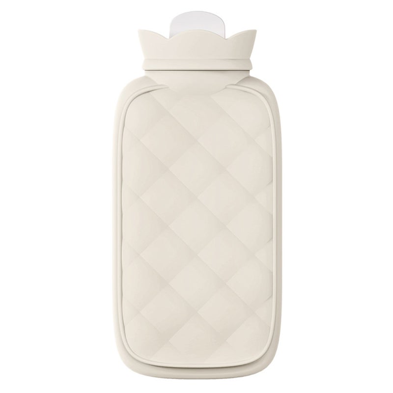Hot Water Bag: Premium Silicone Material With Long-Lasting Heat Retention - Large Filler Hole Leak-Proof Design Soft Knit Cover for Pain Relief Menstrual Cramps Winter Sleep Warm Hands - Image 1