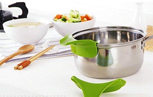Sevia AntiSpill Funnel Silicone Slip On Pour Soup Spout for Pots PansBowls Jars Kitchen Tool Multicolor - Image 5
