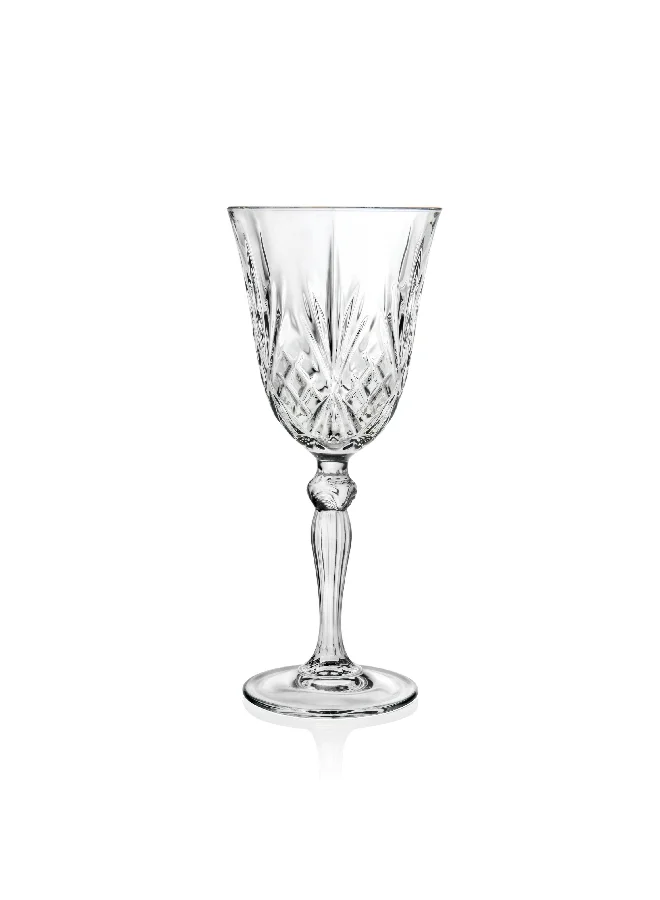 RCR 6-Piece Melodia Lightweight and Dishwasher Safe Crystal Goblet Set Clear 270 ml 25652020206