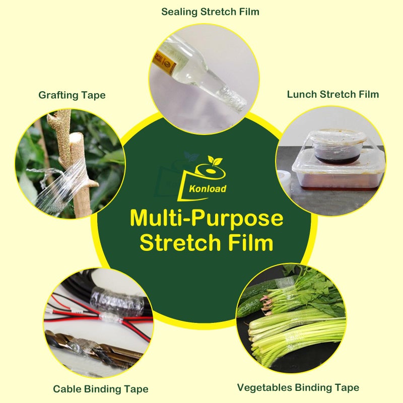 Konload Nursery Grafting Tape, Buddy Tape for Fruit Trees/Plant Self-Adhesive PE Stretchable Film for Grafting and Budding -Garden Grafting Tool (3CM(1-1/5") W, 2 Roll) - Image 5