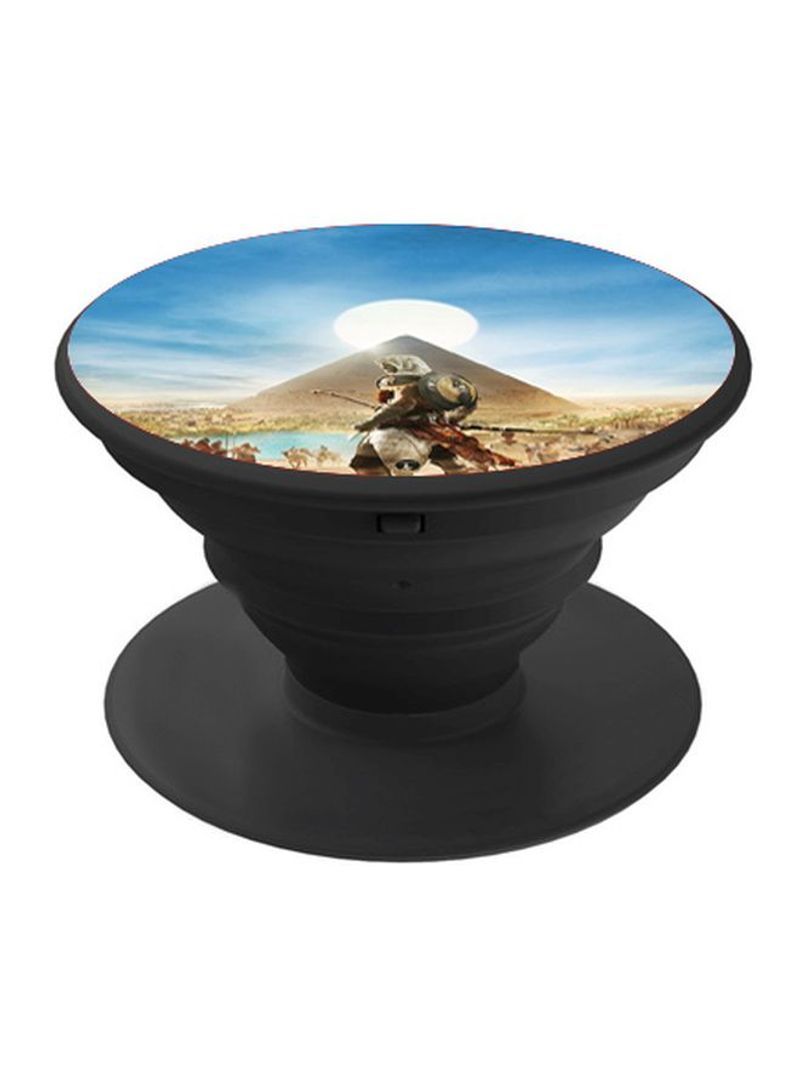 RKN Printed Pop Socket Finger Grip Phone Holder Black/Blue/Brown - Image 2