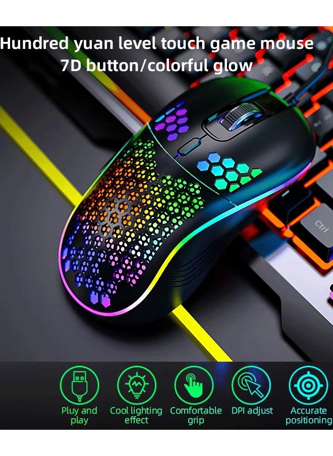 مجموعة لوحة مفاتيح وماوس للألعاب K320 الميكانيكية وماوس الألعاب G40U - إضاءة خلفية RGB، 6400 نقطة في البوصة، استجابة سريعة، مضادة للتداخل - لأجهزة الكمبيوتر والرياضات الإلكترونية