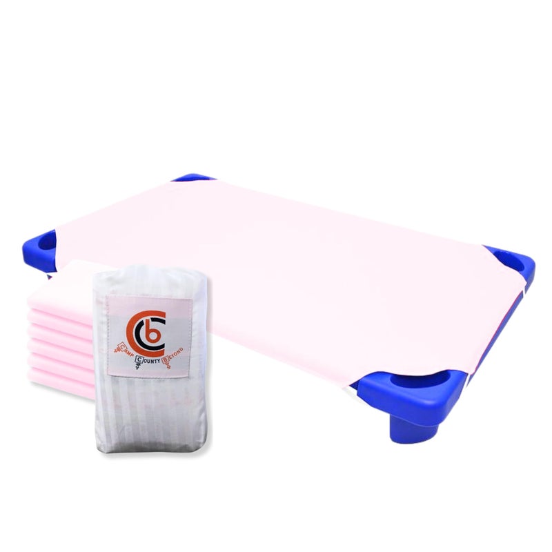 camp county beyond Camp County Beyond Cot Sheets for Toddler and Preschool  DaycarePreSchool Cot Sheet  Corner Elastic Loops  Cot Bed Fitted Sheet  Poly Cotton Surface Pack of 6 22 W X 52 L  Pink 