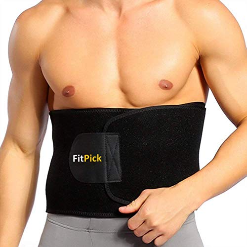 FIT PICK Sweat Belt, Stomach Belt for Women and Men Non-Tearable, Sauna Belt Waist Trainer, Sweat Belt for Men and Women - Black - Image 5