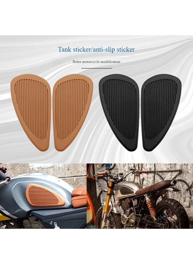 Brown Retro Motorcycle Stickers Anti Slip Protection for Light Bikes and Riders - Image 2