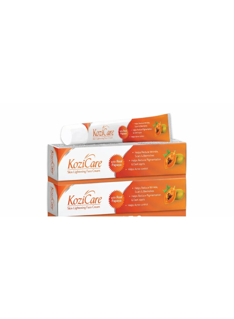 Kozicare Skin lightening face Cream with real Papaya 15g*2 - Image 1