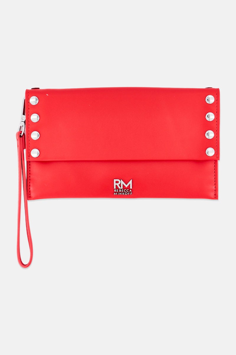 Rebecca Minkoff Women Brand Logo Clutch Purses, Red - Image 1