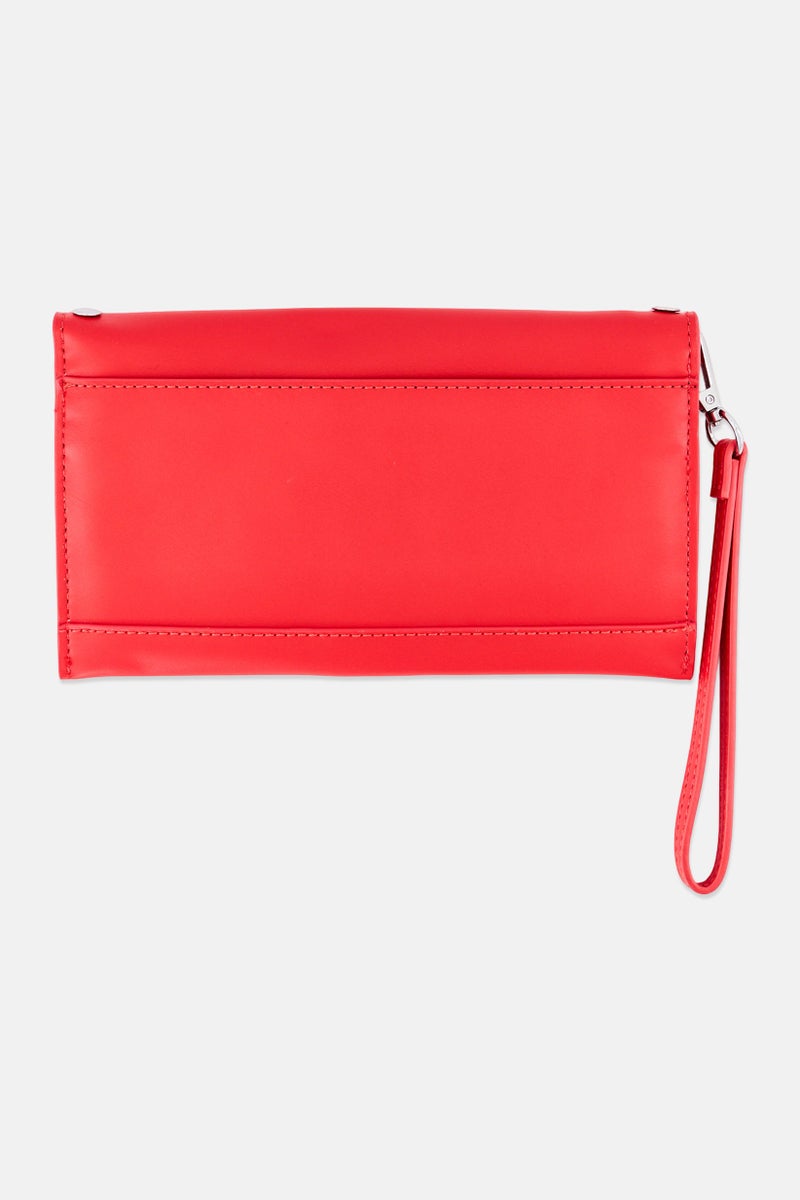 Rebecca Minkoff Women Brand Logo Clutch Purses, Red - Image 2