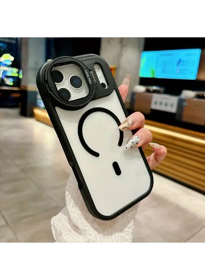 علبة عدسات مغناطيسية بنية اللون متوافقة مع iPhone 14 مقاومة للصدمات. - Image 3